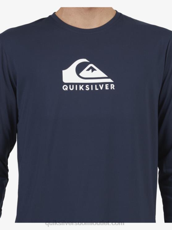 Quiksilver D6JJ1582 miehet laivasto bleiseri solid streak pitkähihainen upf 50 surffit-paita