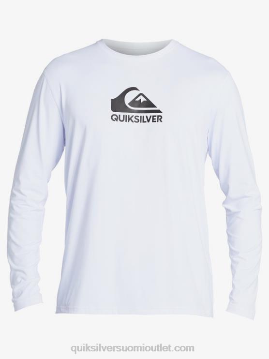 Quiksilver D6JJ1583 miehet valkoinen solid streak pitkähihainen upf 50 surffit-paita