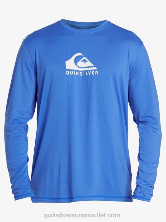 Quiksilver D6JJ1584 miehet häikäisevän sininen solid streak pitkähihainen upf 50 surffit-paita