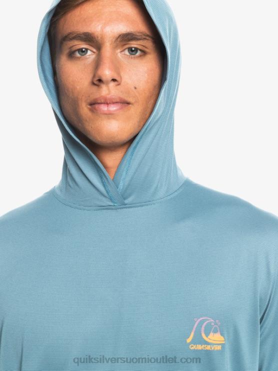 Quiksilver D6JJ1834 miehet maakunnan sininen kanerva dredge hupullinen pitkähihainen upf 50 surf t-paita
