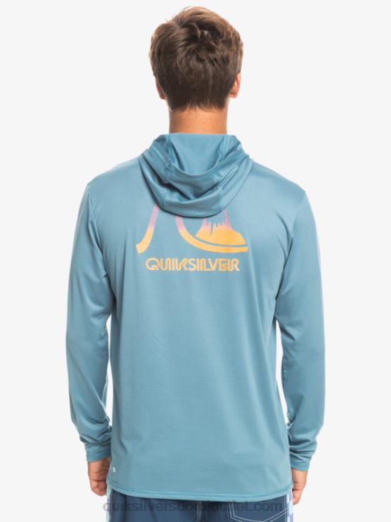 Quiksilver D6JJ1834 miehet maakunnan sininen kanerva dredge hupullinen pitkähihainen upf 50 surf t-paita