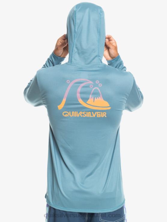 Quiksilver D6JJ1834 miehet maakunnan sininen kanerva dredge hupullinen pitkähihainen upf 50 surf t-paita