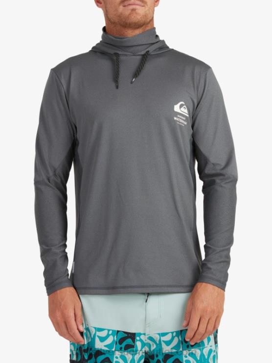 Quiksilver D6JJ1848 miehet tumma varjo Waterman onkija hupullinen pitkähihainen upf 50 surffit-paita
