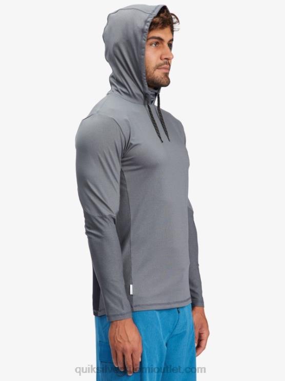 Quiksilver D6JJ1848 miehet tumma varjo Waterman onkija hupullinen pitkähihainen upf 50 surffit-paita