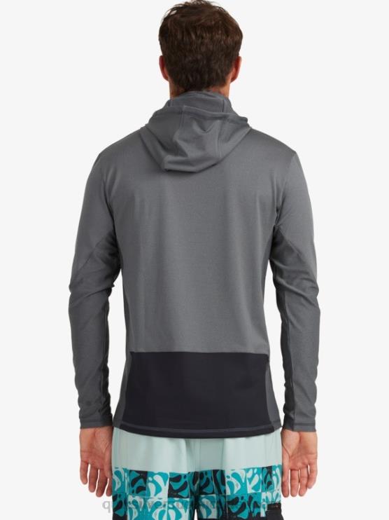 Quiksilver D6JJ1848 miehet tumma varjo Waterman onkija hupullinen pitkähihainen upf 50 surffit-paita