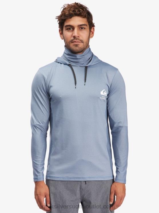 Quiksilver D6JJ1849 miehet lippu sininen Waterman onkija hupullinen pitkähihainen upf 50 surffit-paita