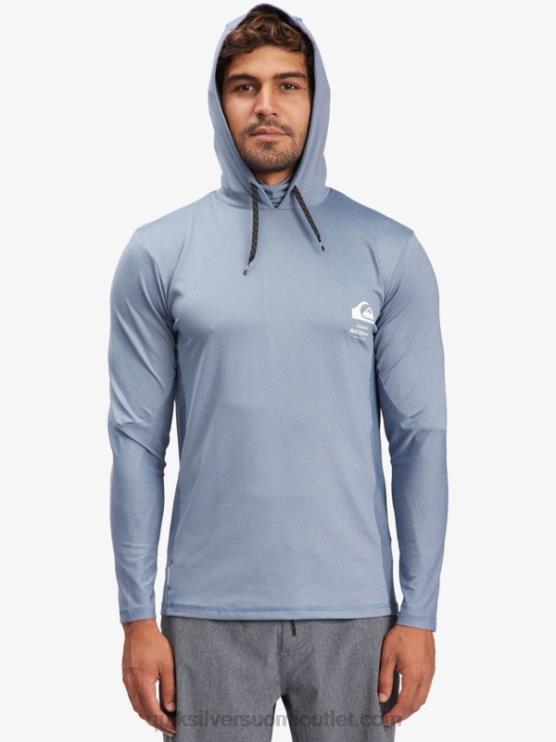 Quiksilver D6JJ1849 miehet lippu sininen Waterman onkija hupullinen pitkähihainen upf 50 surffit-paita