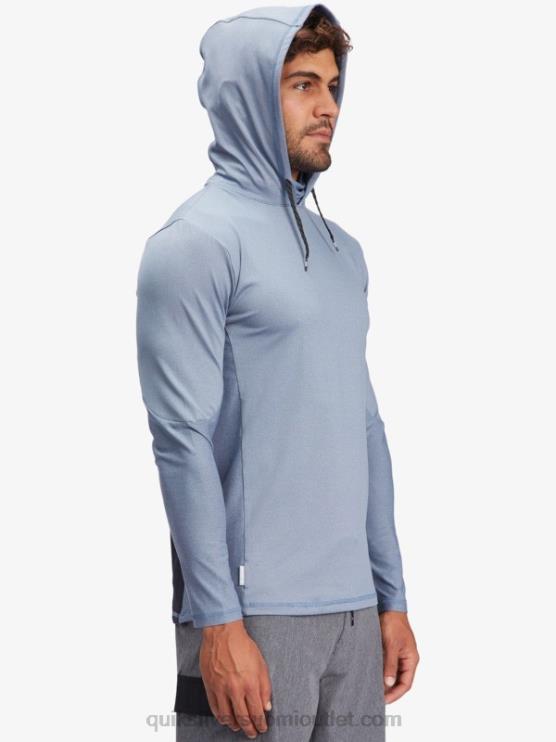 Quiksilver D6JJ1849 miehet lippu sininen Waterman onkija hupullinen pitkähihainen upf 50 surffit-paita