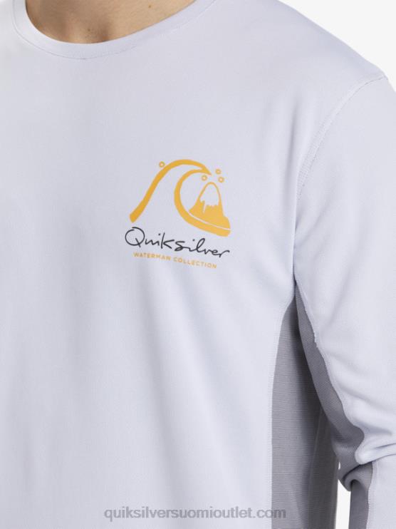 Quiksilver D6JJ260 miehet valkoinen waterman bamboo check 2 upf 50 pitkähihainen surffauspaita