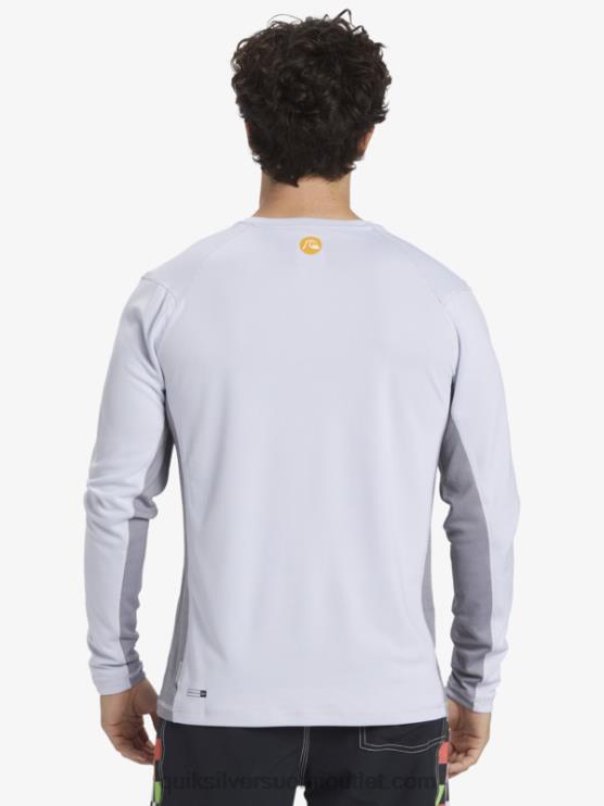 Quiksilver D6JJ260 miehet valkoinen waterman bamboo check 2 upf 50 pitkähihainen surffauspaita