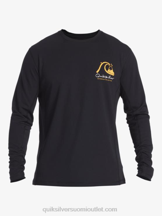 Quiksilver D6JJ261 miehet musta waterman bamboo check 2 upf 50 pitkähihainen surffauspaita