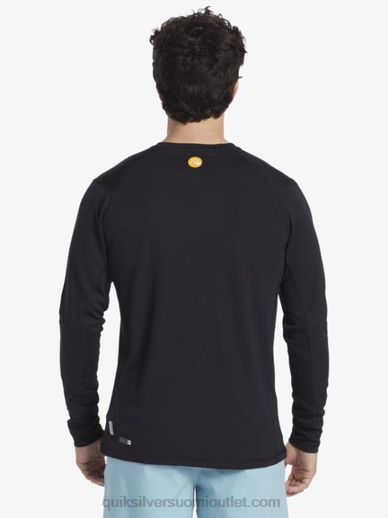 Quiksilver D6JJ261 miehet musta waterman bamboo check 2 upf 50 pitkähihainen surffauspaita