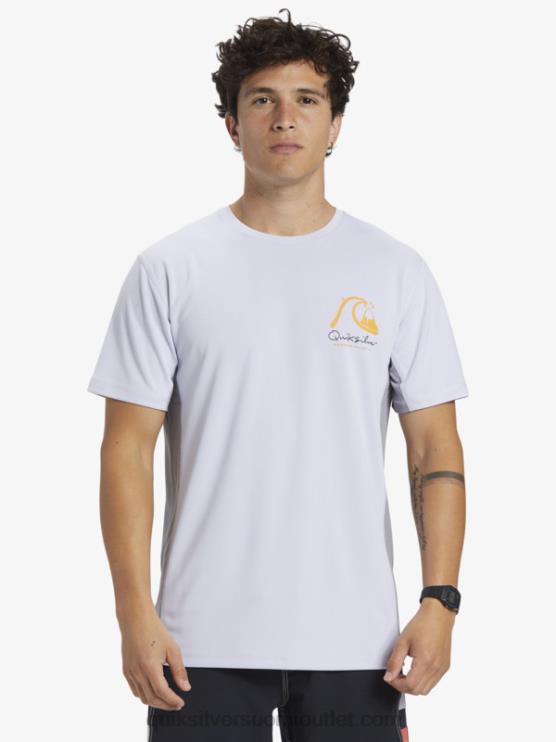 Quiksilver D6JJ273 miehet valkoinen waterman bamboo check 2 upf 50 lyhythihainen surffauspaita
