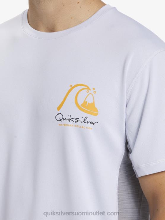 Quiksilver D6JJ273 miehet valkoinen waterman bamboo check 2 upf 50 lyhythihainen surffauspaita