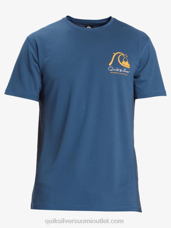 Quiksilver D6JJ275 miehet lippu sininen waterman bamboo check 2 upf 50 lyhythihainen surffauspaita