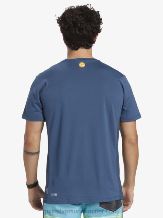 Quiksilver D6JJ275 miehet lippu sininen waterman bamboo check 2 upf 50 lyhythihainen surffauspaita