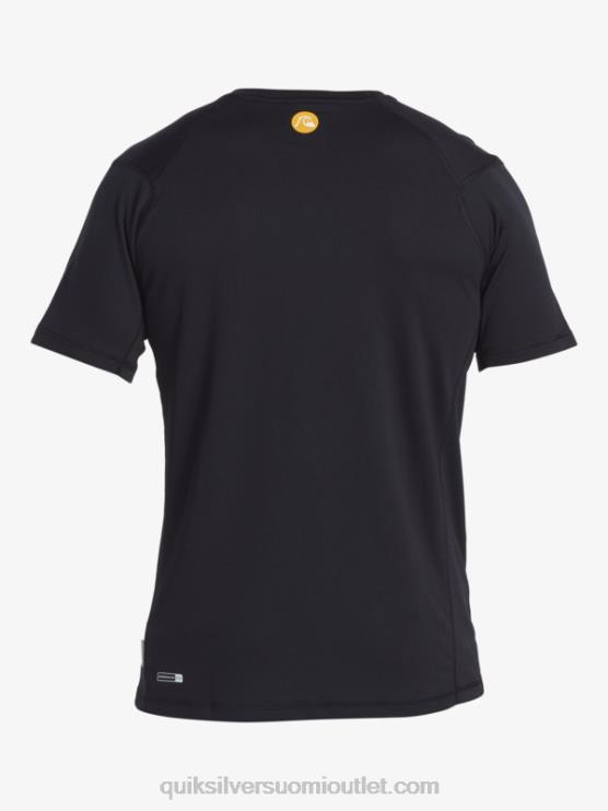 Quiksilver D6JJ276 miehet musta waterman bamboo check 2 upf 50 lyhythihainen surffauspaita