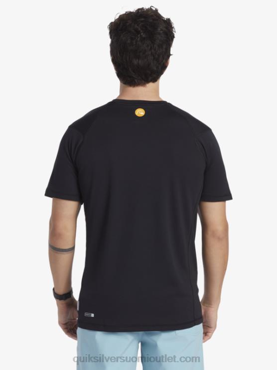 Quiksilver D6JJ276 miehet musta waterman bamboo check 2 upf 50 lyhythihainen surffauspaita
