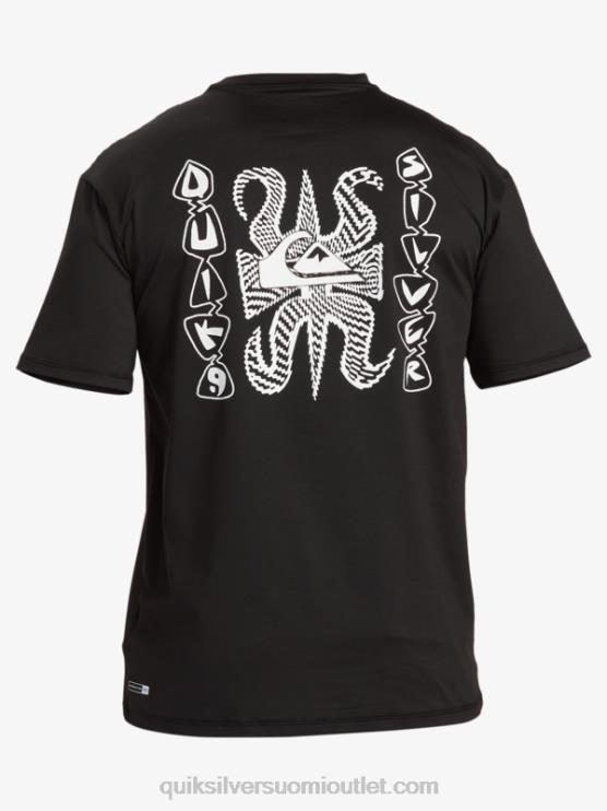 Quiksilver D6JJ318 miehet musta mix session upf 50 lyhythihainen surffipaita