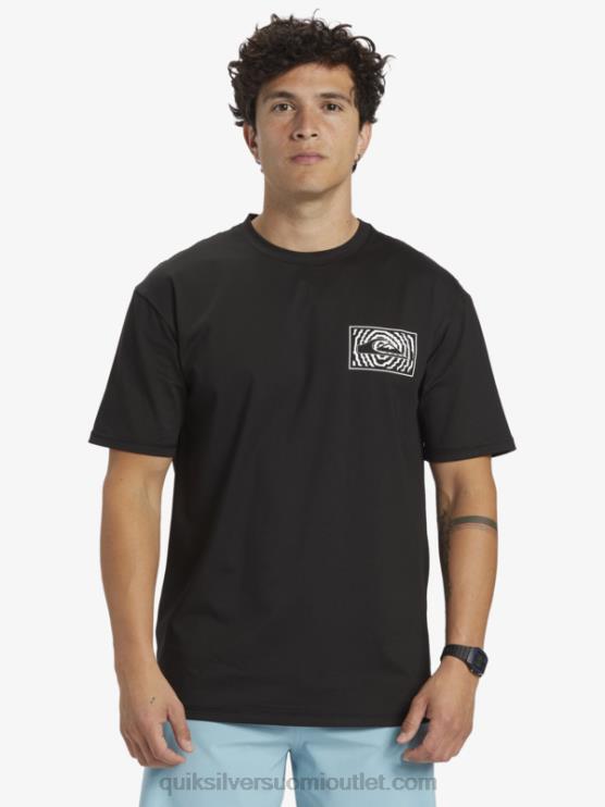 Quiksilver D6JJ318 miehet musta mix session upf 50 lyhythihainen surffipaita