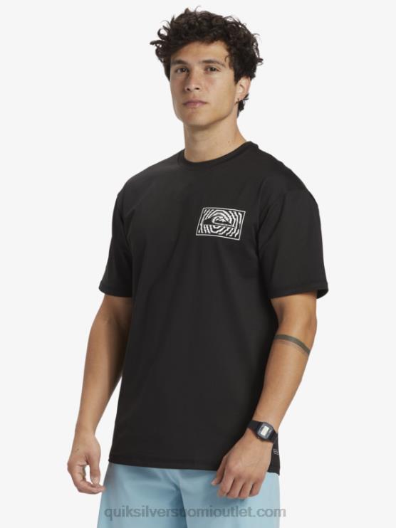 Quiksilver D6JJ318 miehet musta mix session upf 50 lyhythihainen surffipaita