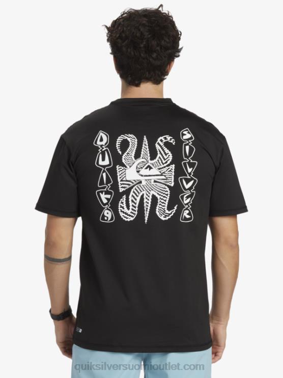 Quiksilver D6JJ318 miehet musta mix session upf 50 lyhythihainen surffipaita
