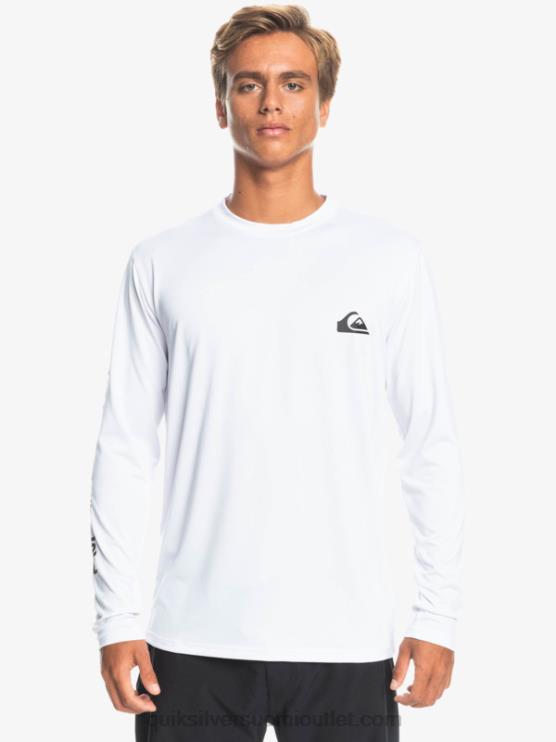 Quiksilver D6JJ401 miehet valkoinen omni session pitkähihainen upf 50 surffit-paita