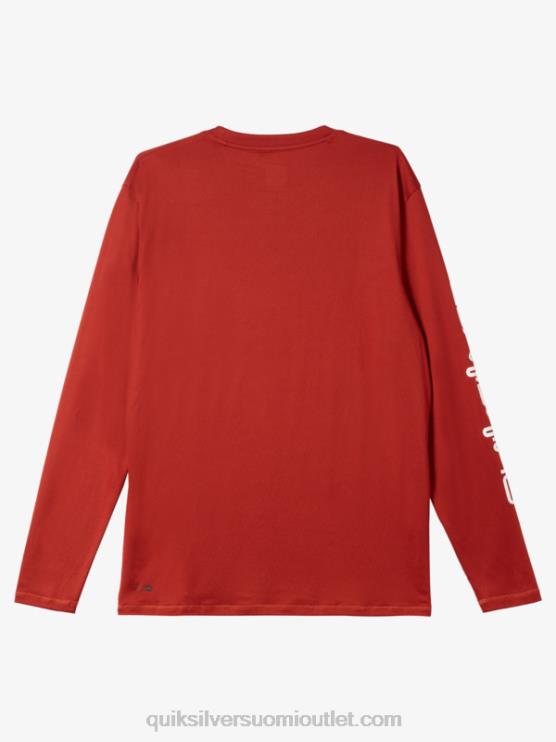 Quiksilver D6JJ403 miehet punainen okra omni session pitkähihainen upf 50 surffit-paita
