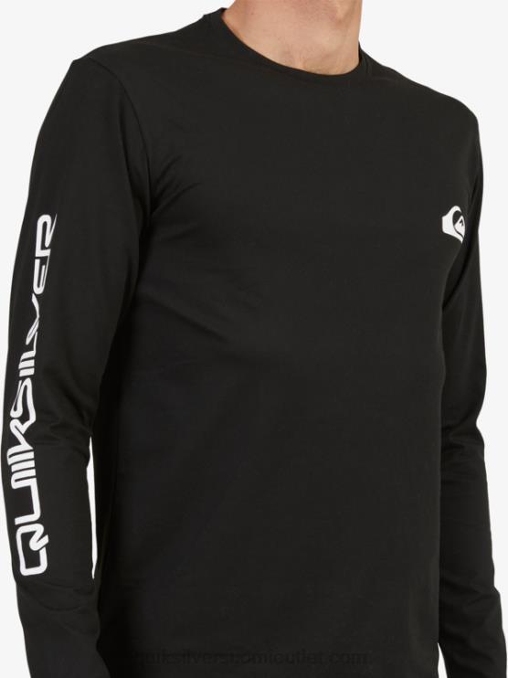 Quiksilver D6JJ406 miehet musta omni session pitkähihainen upf 50 surffit-paita