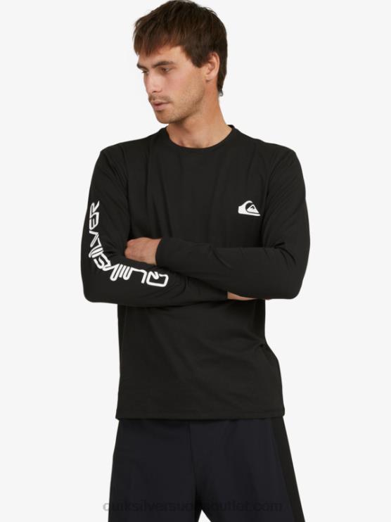 Quiksilver D6JJ406 miehet musta omni session pitkähihainen upf 50 surffit-paita