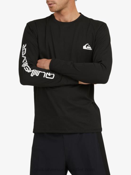 Quiksilver D6JJ406 miehet musta omni session pitkähihainen upf 50 surffit-paita