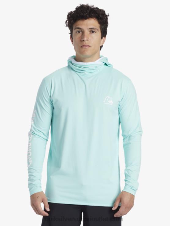 Quiksilver D6JJ419 miehet taivaansininen kanerva Heritage upf 50 pitkähihainen surffipaita