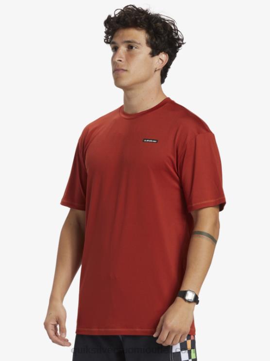 Quiksilver D6JJ539 miehet punainen okra omni session upf 50 lyhythihainen surffipaita