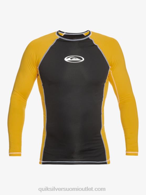 Quiksilver D6JJ652 miehet keltuainen keltainen saturn protection pitkähihainen upf 50 rashguard
