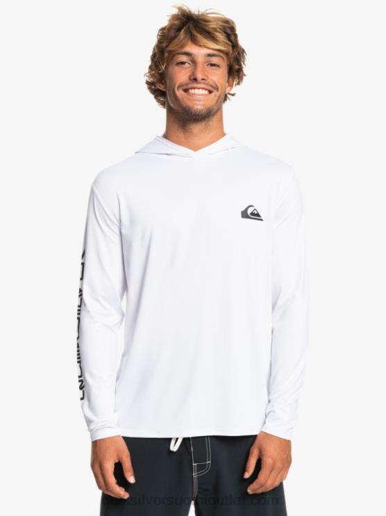 Quiksilver D6JJ769 miehet valkoinen omni session upf 50 pitkähihainen surffipaita