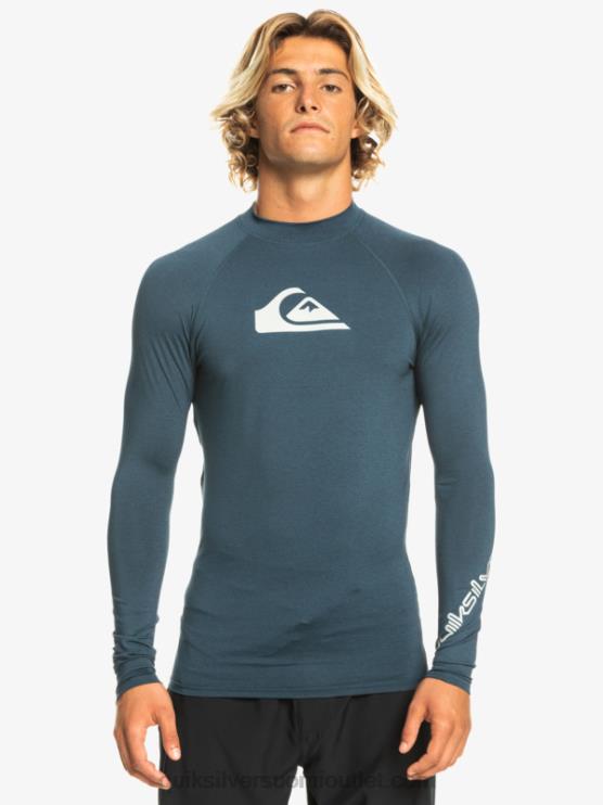 Quiksilver D6JJ820 miehet laivastonsininen bleiseri kanerva kaikki aikojen pitkähihainen upf 50 rashguard