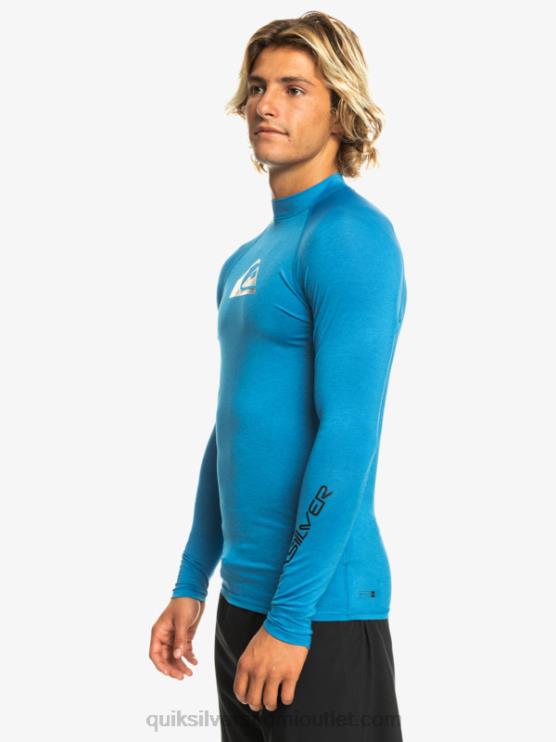 Quiksilver D6JJ822 miehet snorkkelinsininen kanerva kaikki aikojen pitkähihainen upf 50 rashguard