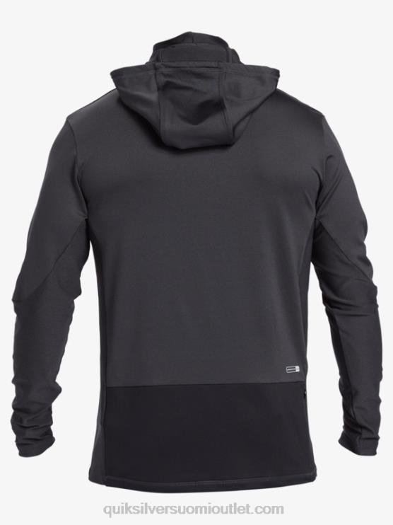 Quiksilver D6JJ830 miehet musta Waterman onkija hupullinen upf 50 pitkähihainen surffauspaita