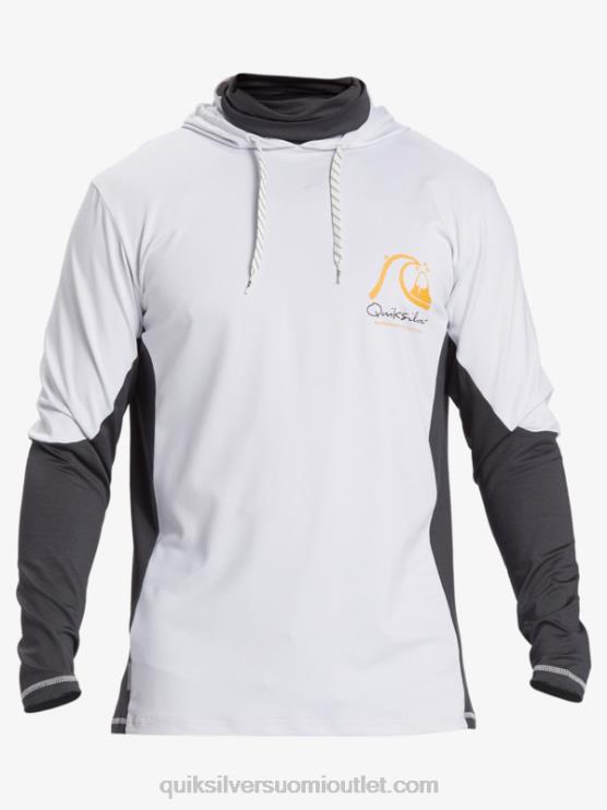 Quiksilver D6JJ831 miehet valkoinen Waterman onkija hupullinen upf 50 pitkähihainen surffauspaita