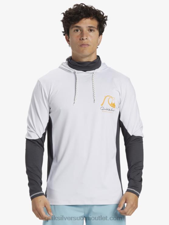 Quiksilver D6JJ831 miehet valkoinen Waterman onkija hupullinen upf 50 pitkähihainen surffauspaita