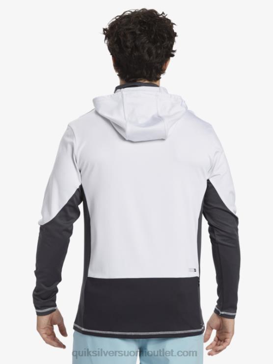 Quiksilver D6JJ831 miehet valkoinen Waterman onkija hupullinen upf 50 pitkähihainen surffauspaita