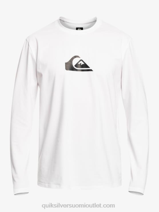 Quiksilver D6JJ839 miehet valkoinen solid streak pitkähihainen upf 50 surffit-paita