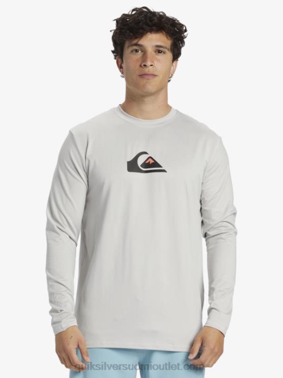 Quiksilver D6JJ840 miehet harmaa violetti solid streak pitkähihainen upf 50 surffit-paita