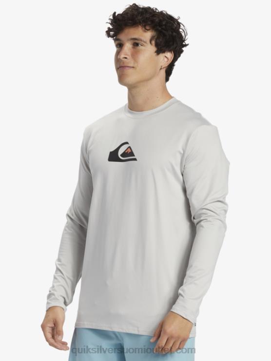 Quiksilver D6JJ840 miehet harmaa violetti solid streak pitkähihainen upf 50 surffit-paita