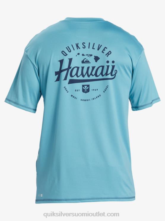 Quiksilver D6JJ880 miehet delphinium sininen hawaii big bite upf 50 lyhythihainen surffauspaita