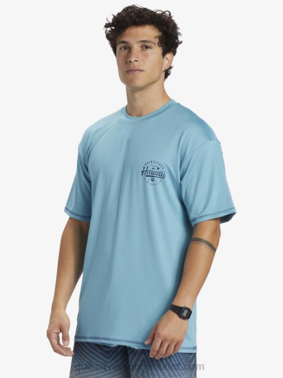 Quiksilver D6JJ880 miehet delphinium sininen hawaii big bite upf 50 lyhythihainen surffauspaita