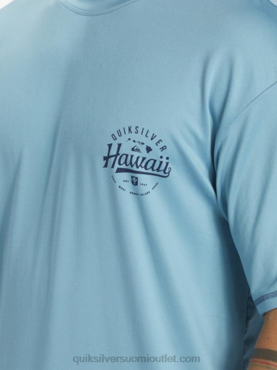 Quiksilver D6JJ880 miehet delphinium sininen hawaii big bite upf 50 lyhythihainen surffauspaita