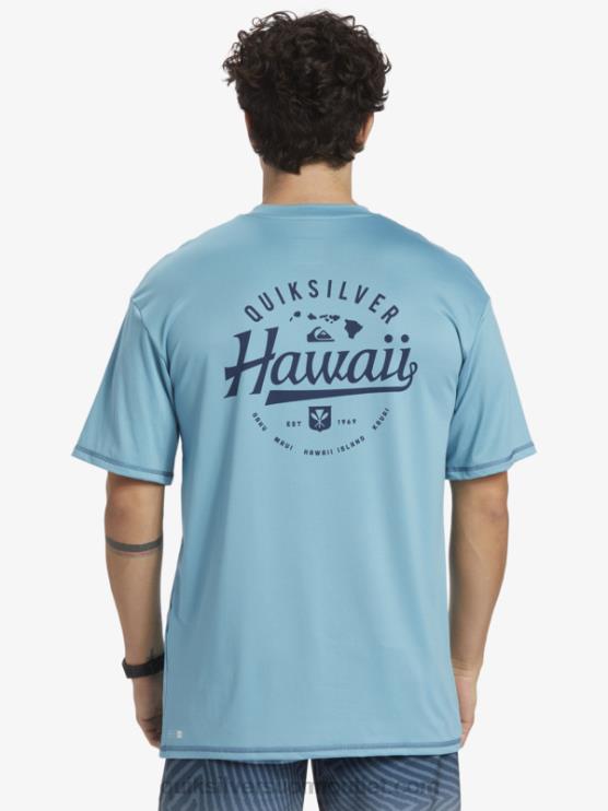 Quiksilver D6JJ880 miehet delphinium sininen hawaii big bite upf 50 lyhythihainen surffauspaita