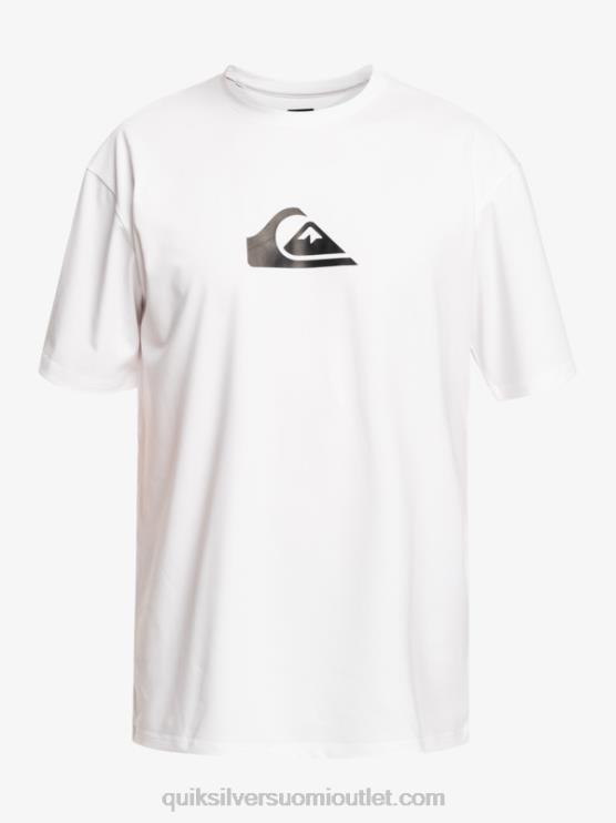 Quiksilver D6JJ881 miehet valkoinen solid streak lyhythihainen upf 50 surffit-paita