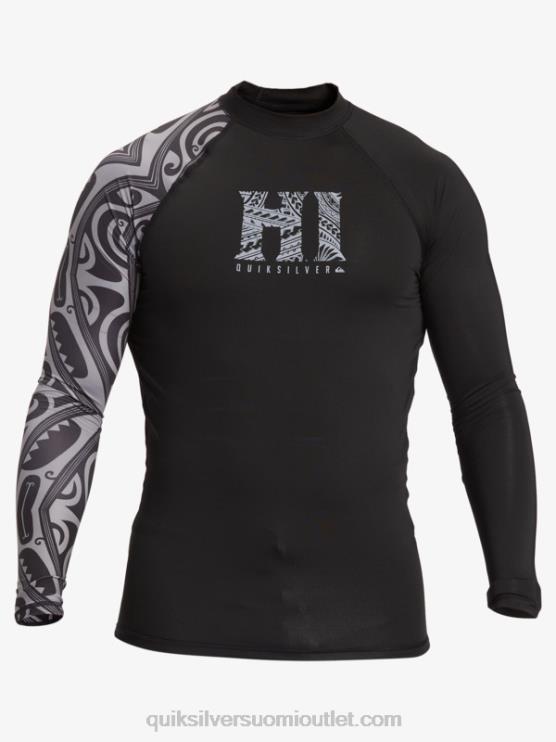 Quiksilver D6JJ923 miehet musta hawaii big island upf 50 pitkähihainen surffauspaita